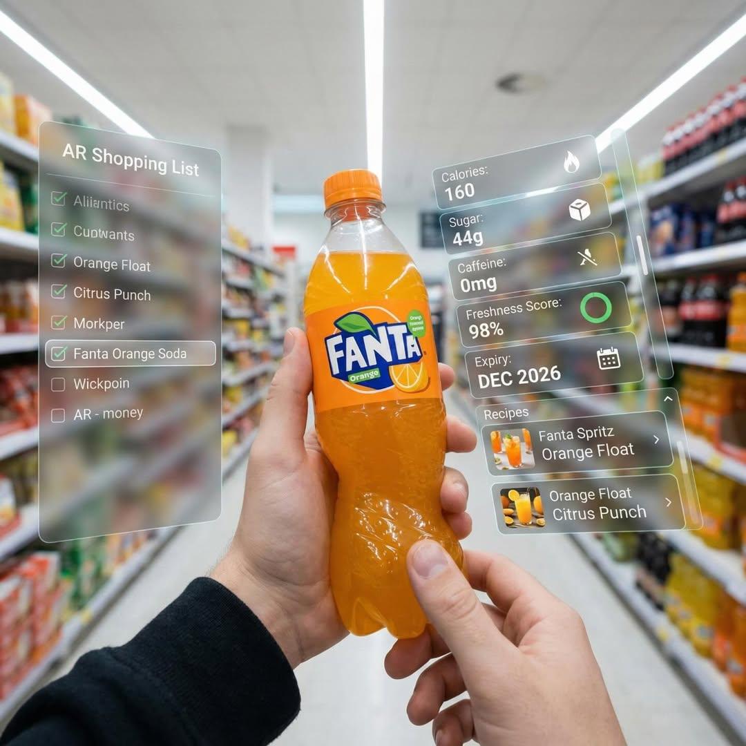 Retail product experience enhanced with transparent augmented reality panels
