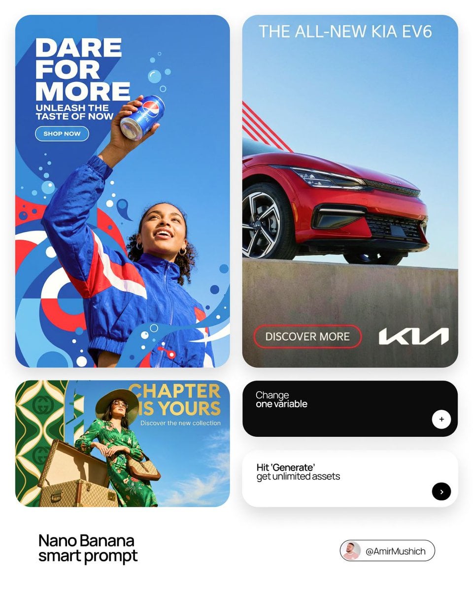 Bold product launch visuals for social and paid media